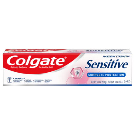 COLGATE Sensitive Complete Protection Mint Clean Toothpaste 6 oz., PK24 152155